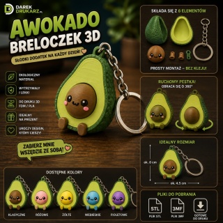 Awokado breloczek