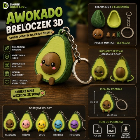 Awokado breloczek